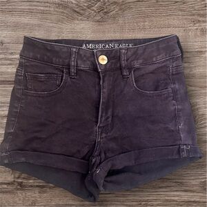 American Eagle Outfitters black denim Jean Shorts size 4